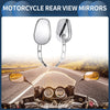 Harley Dyna Road King 1 Set Motorcycle Rear View Mirrors Chrome Silver Tone