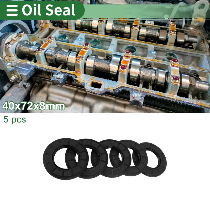 Oil Seal 40x72x8mm Rotary Shaft Seal NBR Rubber High Pressure Black