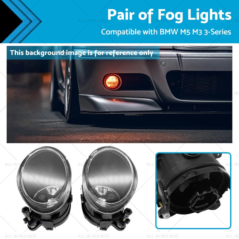 2001-2006 BMW E46 3-Series Clear Fog Lights Lamps (2001-2006)