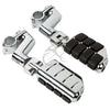 Harley Honda GL1800 22mm-35mm Chrome Highway Bar Foot Pegs Mount Clamps