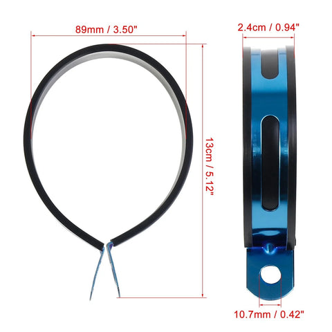 Motorcycle 3.5inch Exhaust Band Joint Clamp Sleeve Pipe Stainless Steel
