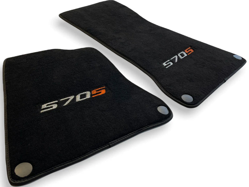 McLaren 570S Black Tailored Carpets Set LHD Floor Mats (2015-2022)