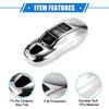 Porsche Macan (2014-2022) Silver Tone 3-Button TPU Car Remote Key Fob Cover