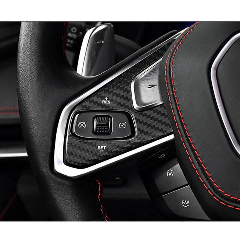 Corvette C8 2020+ Carbon Fiber Steering Wheel Button Cover Trim