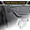 Jeep Wrangler JL JLU (2018-2024) Silver Rear Door Latch Lock Cover Trim