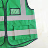 Workwear Reflective Safety Vest with Zip and ID Pocket