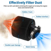Motorcycle Air Filter 44-46mm Universal Rubber Foam Black 1 Set