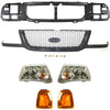 Grille Assy Kit Includes Headlights Corner Lights Header