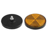 Motorcycle Reflector 2 x 6mm Yellow Plastic Screw Mount Reflective