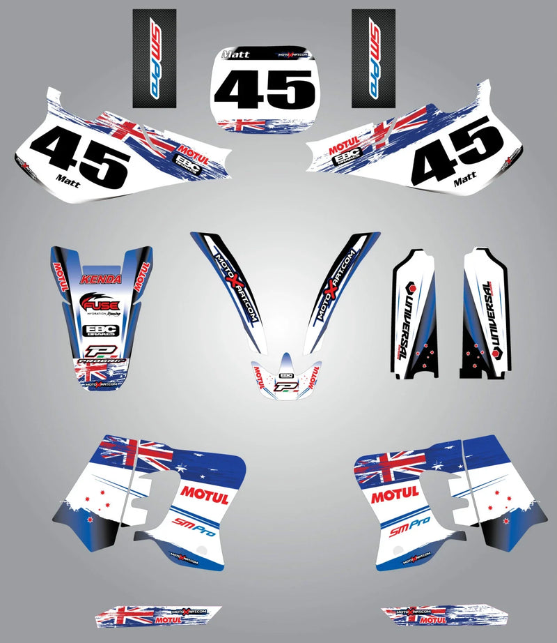 Yamaha YZ 250 AUSSIE PRIDE Custom Graphic Kit (1993-1995)