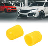 Motorcycle Bike Car 8pcs Yellow Plastic Tire Valve Stem Cap Cover