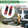Motorcycle 7/8" Hand Grips Covers Kit Aluminum Red