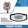 Acura 1 Pair White LED License Plate Light Assembly
