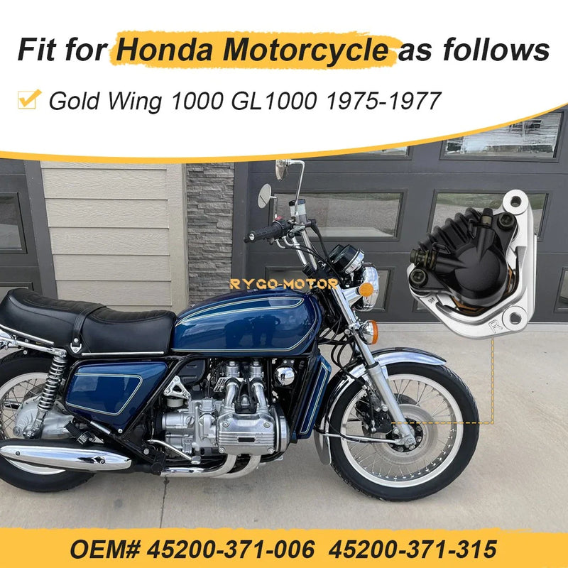 Honda Gold Wing 1000 GL1000 Front Right Brake Caliper & Pads (1975–1977)