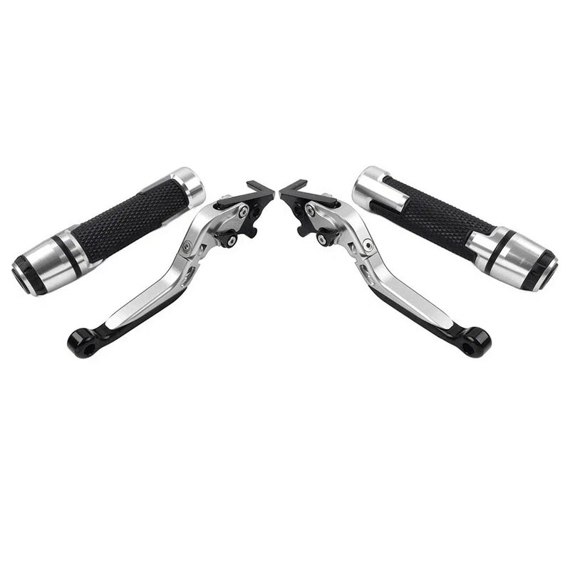Yamaha XSR900 Silver Brake Clutch Lever Handlebar Grip Set (2016-2023)