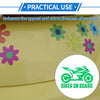 Motorcycle Reflective Bumper Decal Green Square Hollow Motorcycle Pattern