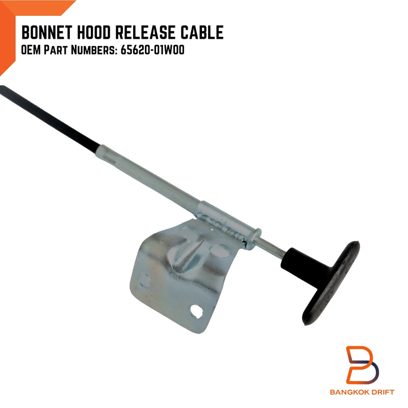 Nissan Datsun 720 Pickup Hood Release Lock Control Cable (79-91)