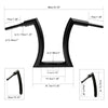 Harley Softail Sportster XL883 1200 16in Rise 2in Hanger Handlebar