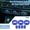 Honda Civic (2022-2023) Blue 7 x Car AC Control Switch Air Vent Knob Covers