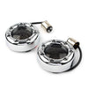 Harley - 1157 Fire Ring Chrome Housings Amber LED Turn Signal Lights