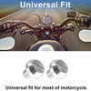 Motorcycle Hole Plugs M8x1.25 Left Hand Screws Silver Tone