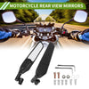 Motorcycle M8/M10 1 set Rear View Mirrors Polygon Black Aluminum Alloy