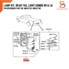 Mitsubishi Triton Ute (1987-1996) Black Rear Tail Light Lamp Pair