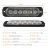 Car 10 x Yellow Amber 6 LED Emergency Beacon Strobe Light