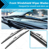 Universal 12" Polished Stainless Steel Front Windshield Wiper Blades (N/A)