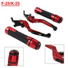 Kawasaki Ninja 250 400 Z400 Red Brake Clutch Levers & Handlebar Grips Set
