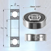 Auto 10 Pcs 5x13x4mm Double Rubber Shield Auto Deep Groove Ball Bearings