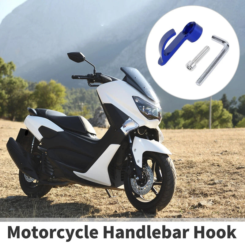 Universal Motorcycle Handlebar Hook Load-Bearing Capacity Blue