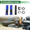 Motorcycle Black Blue Rhombus 7/8" 22mm Hand Grips