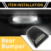 Chevrolet Silverado for GMC Clear Lens License Plate Lights White Red