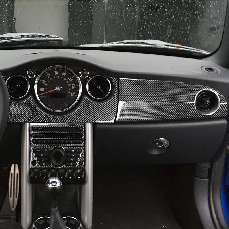 Mini Cooper S R53 2005-2006 REAL Carbon Fiber Center Dashboard Air Vent Trim