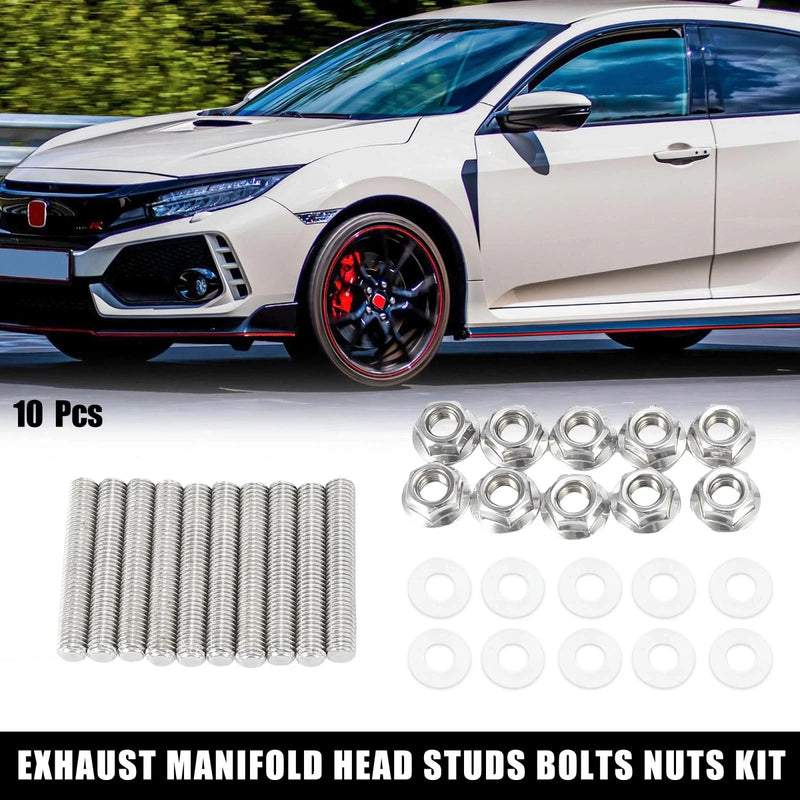 Honda / Acura B C D F H K Series 10 x Exhaust Manifold Bolt Stud