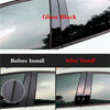 Honda Odyssey 6 x Gloss Black Car Door Trim Pillar Posts Covers (2011-2017)