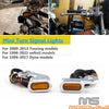 Harley Dyna Motorcycle Front LED Mini CNC Turn Signal Lights