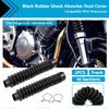 Motorcycle - Black Rubber Front Fork Dust Gaiters