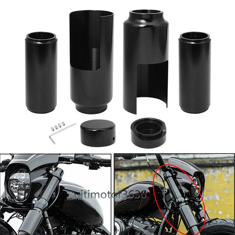 Harley-Davidson Softail Breakout FXBR FXBRS Fork Cover Set Black (2018-2021)