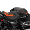 Harley Touring Electra Glide Seat Black/Orange Driver Passenger (2009-2023)