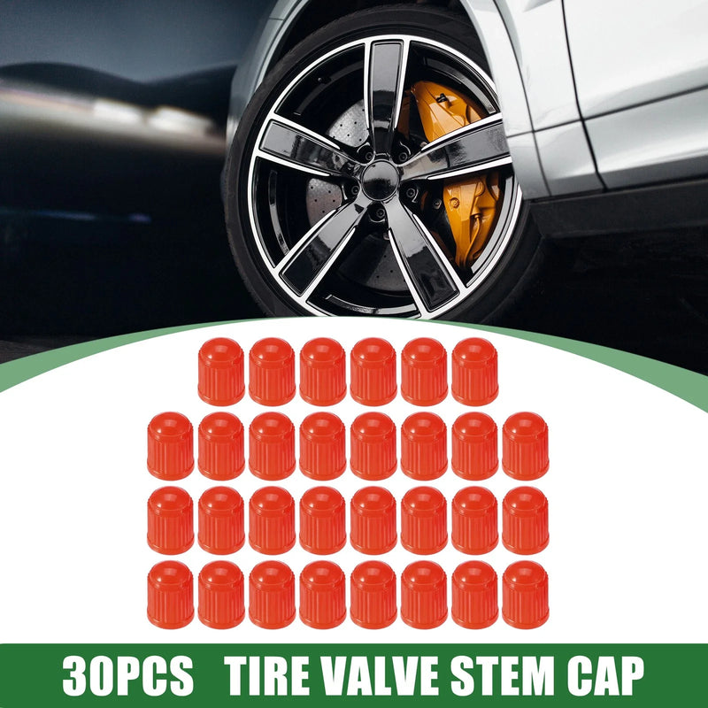 Car / SUV / Motorcycles 30pcs 12mm Tire Valve Stem Caps Plastic Red