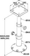 Boat / Marine / Caravan / RV Adjustable Table Pedestal 290-690mm