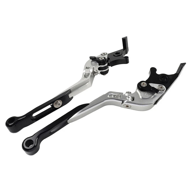 Daytona 675 Street Triple Silver Extendable Brake Clutch Levers (2006-2018)