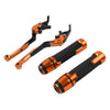 Kawasaki Z1000 ZX9R Orange Extendable Brake Clutch Lever Grip Set (2003-2006)