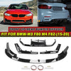 F80 M3 F82 M4 Bumper Diffuser Lip Spoiler Splitter Gloss Black (2015-2020)