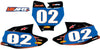 KTM 50 Barbed Style Custom Number Plate Stickers (2016-2023)
