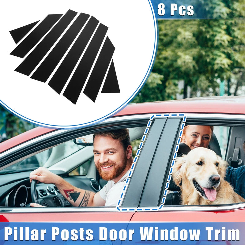 Nissan Altima 8 Pcs Black Door Window Trim Covers (2013-2018)