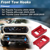 Toyota Tacoma 4Runner Land Cruiser Red Front Tow Hooks (2024-2026)