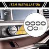 Ford F-150 XLT (2016-2019) Black 1 Set Air Conditioning Button Cover Trim